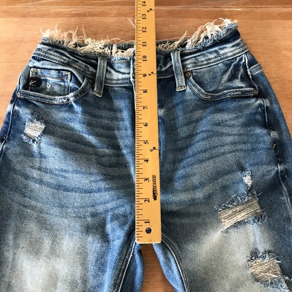 Kancan Clemence Mom Jeans Women 25 Blue High Rise Distressed Medium Wash 17554 - Picture 8 of 12